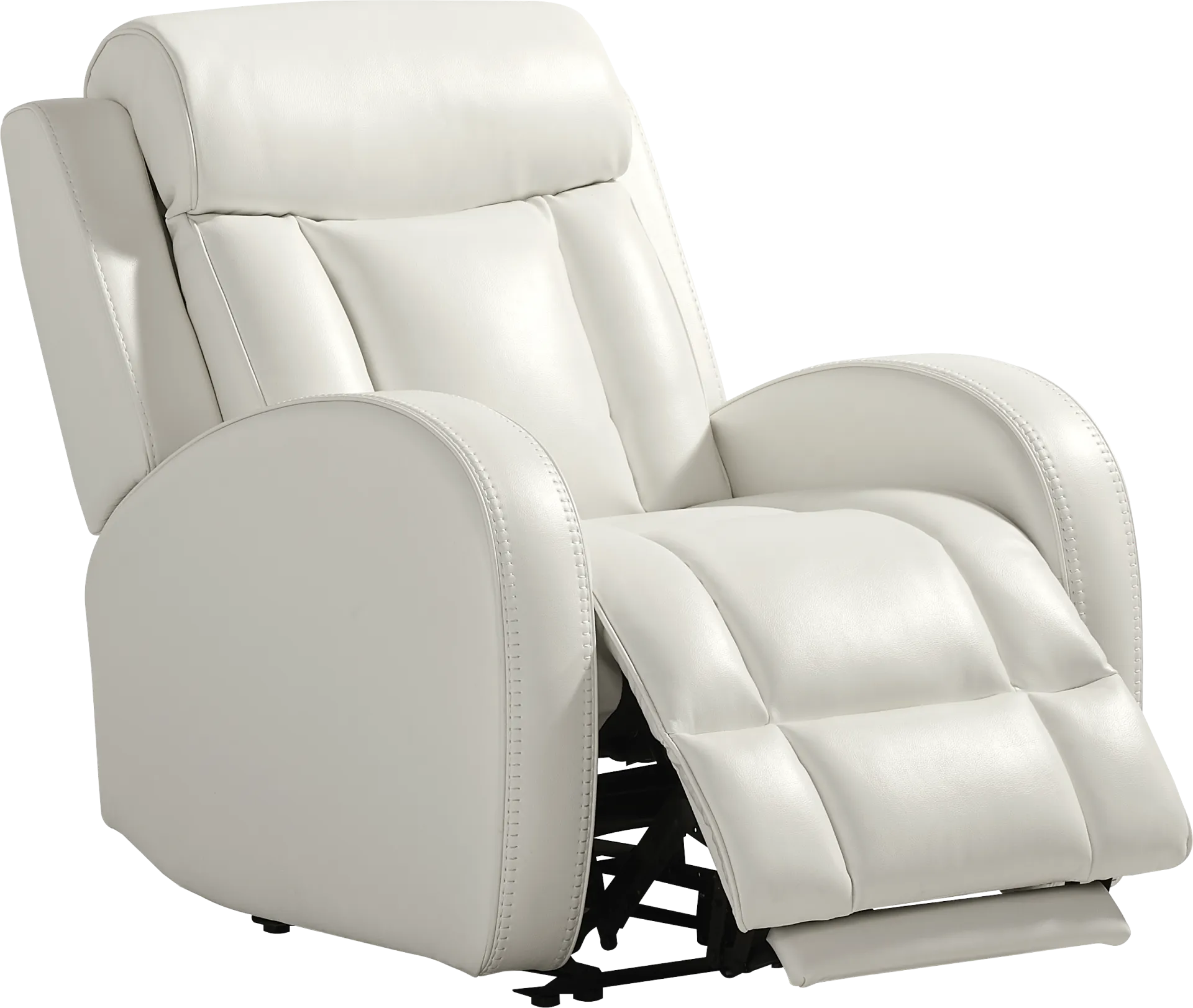 Copperfield White Dual Power Recliner - Image 1