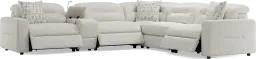 6 pc dual power reclining sectional