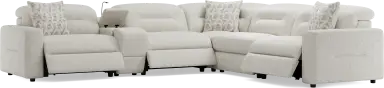 6 pc dual power reclining sectional