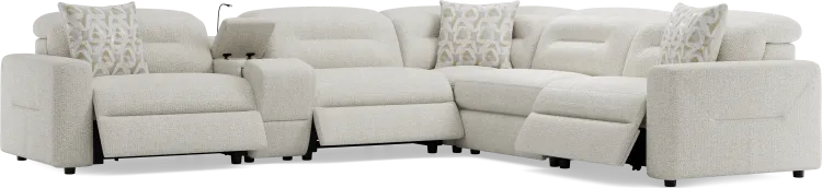 6 pc dual power reclining sectional