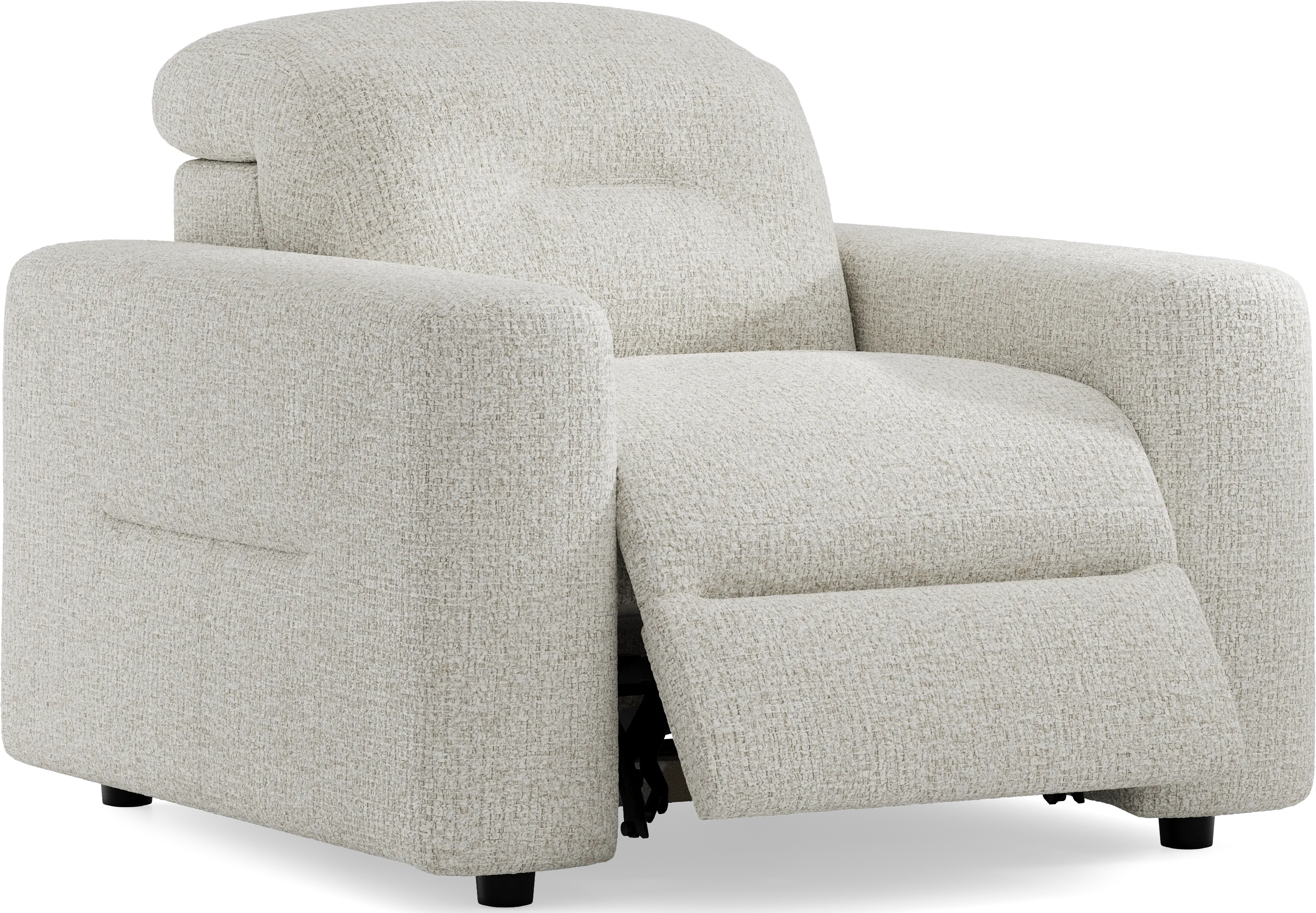 Belia Beige Dual Power Recliner - Thumbnail - Image 1