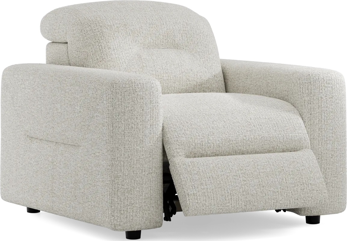 Belia Beige Dual Power Recliner