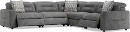 5 pc dual power reclining sectional