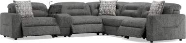 6 pc dual power reclining sectional