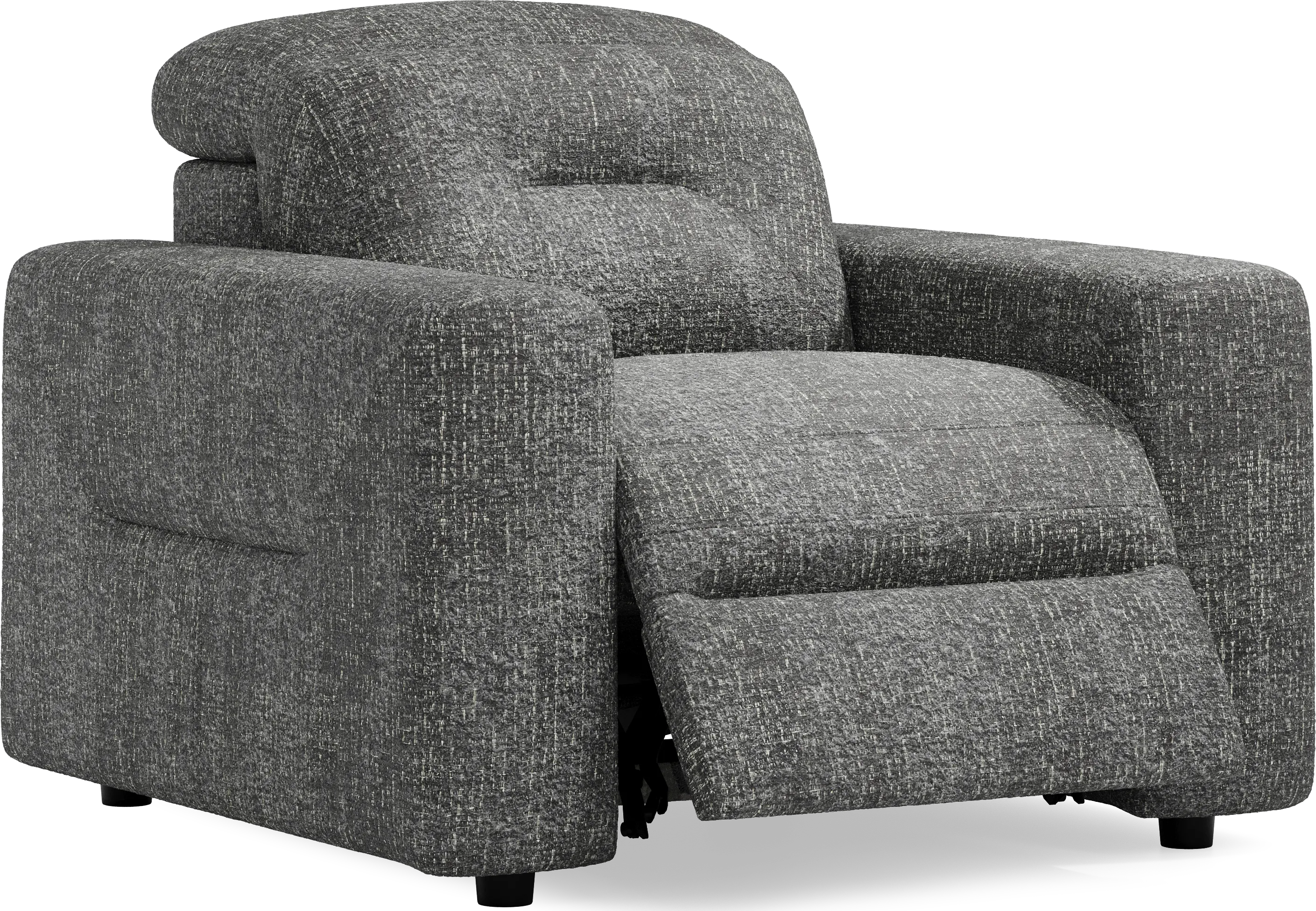 Belia Gray Dual Power Recliner - Thumbnail - Image 1