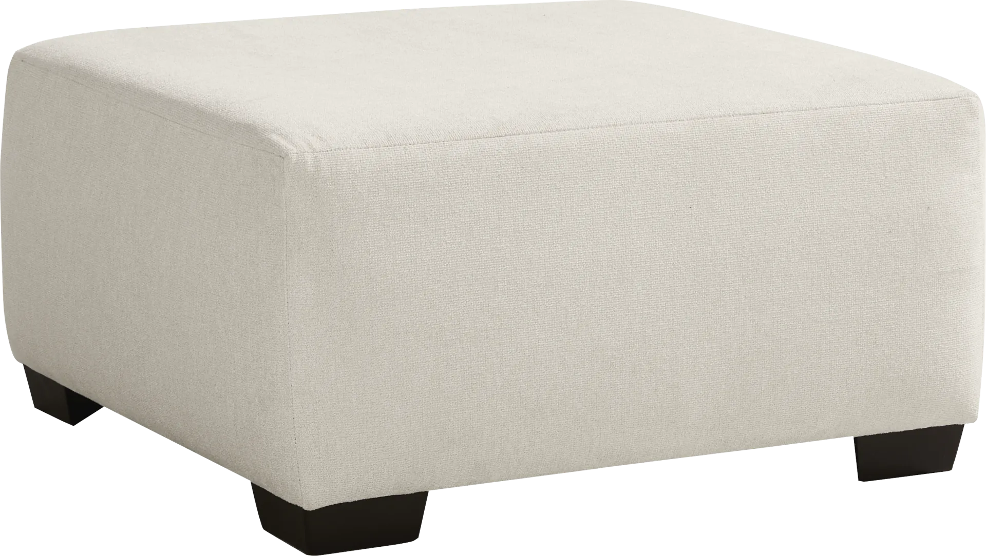 Alexander Ivory Cocktail Ottoman - Image 1