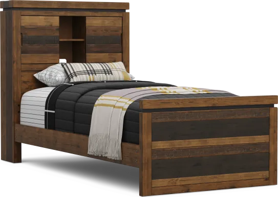Kids Westover Hills Jr Brown Twin Bookcase Bed