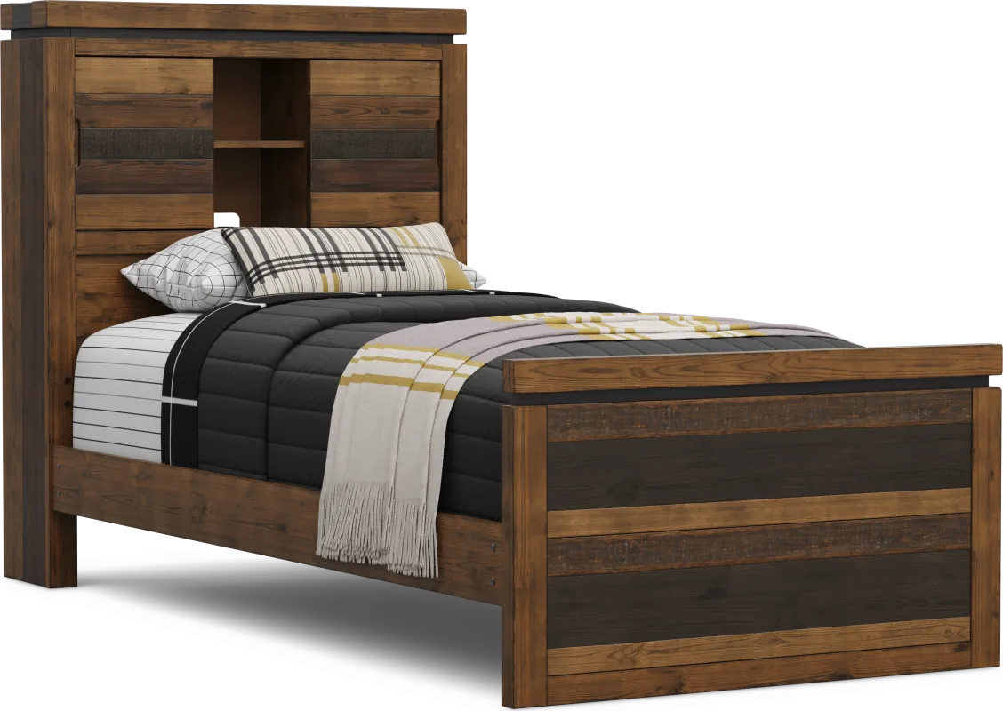 Kids Westover Hills Jr Brown Twin Bookcase Bed
