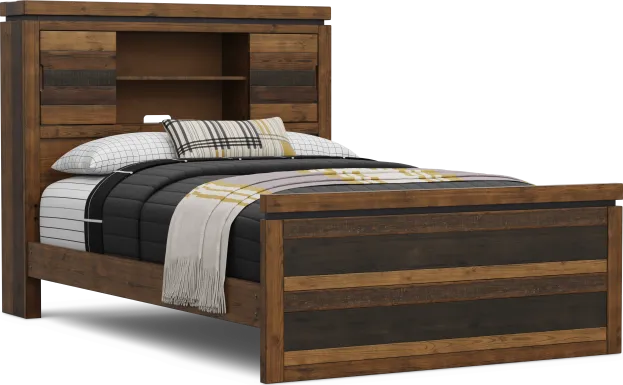 Kids Westover Hills Jr Brown Full Bookcase Bed