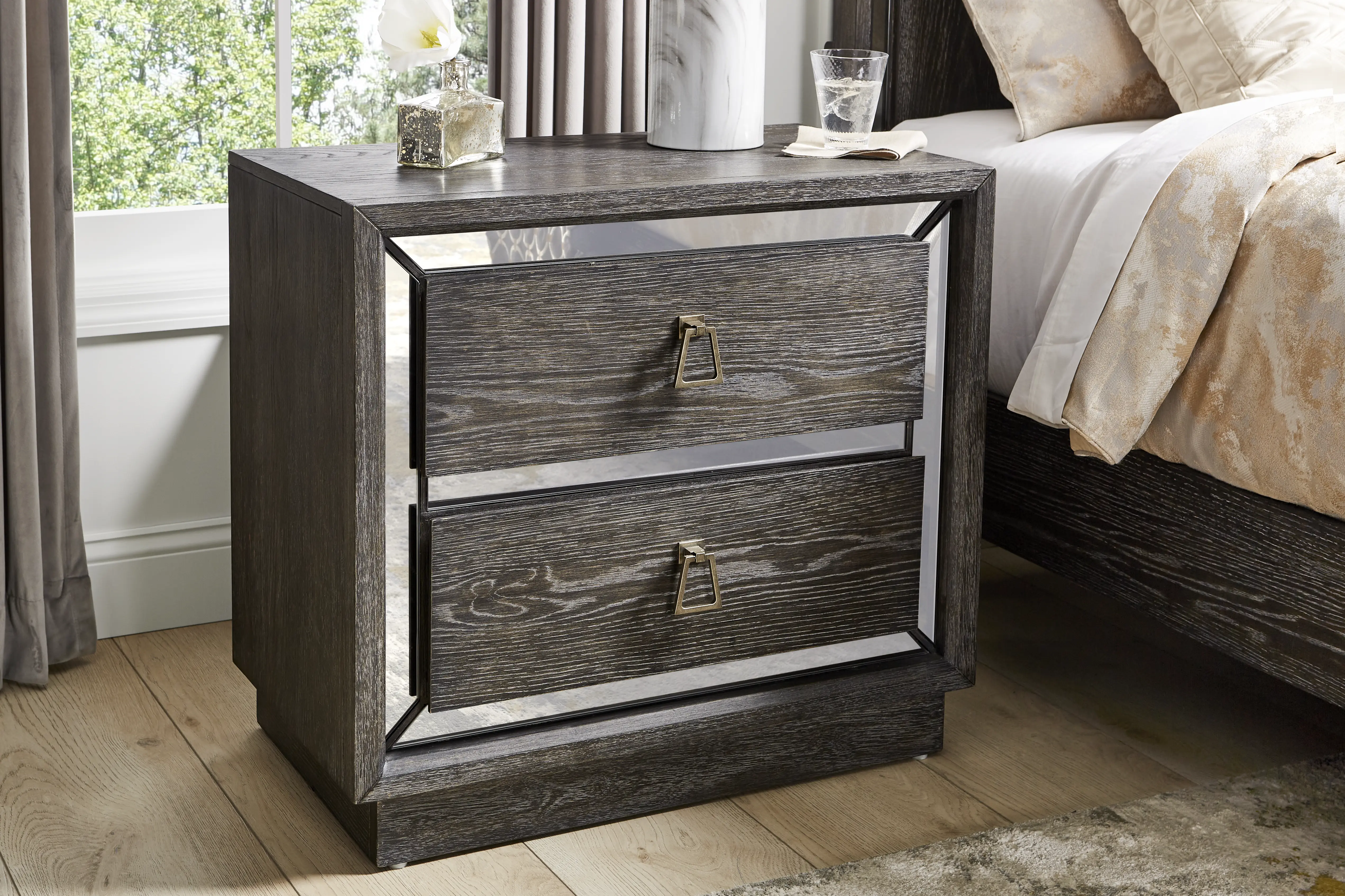 Savoy Creek Ash Gray Nightstand - Thumbnail - Image 3