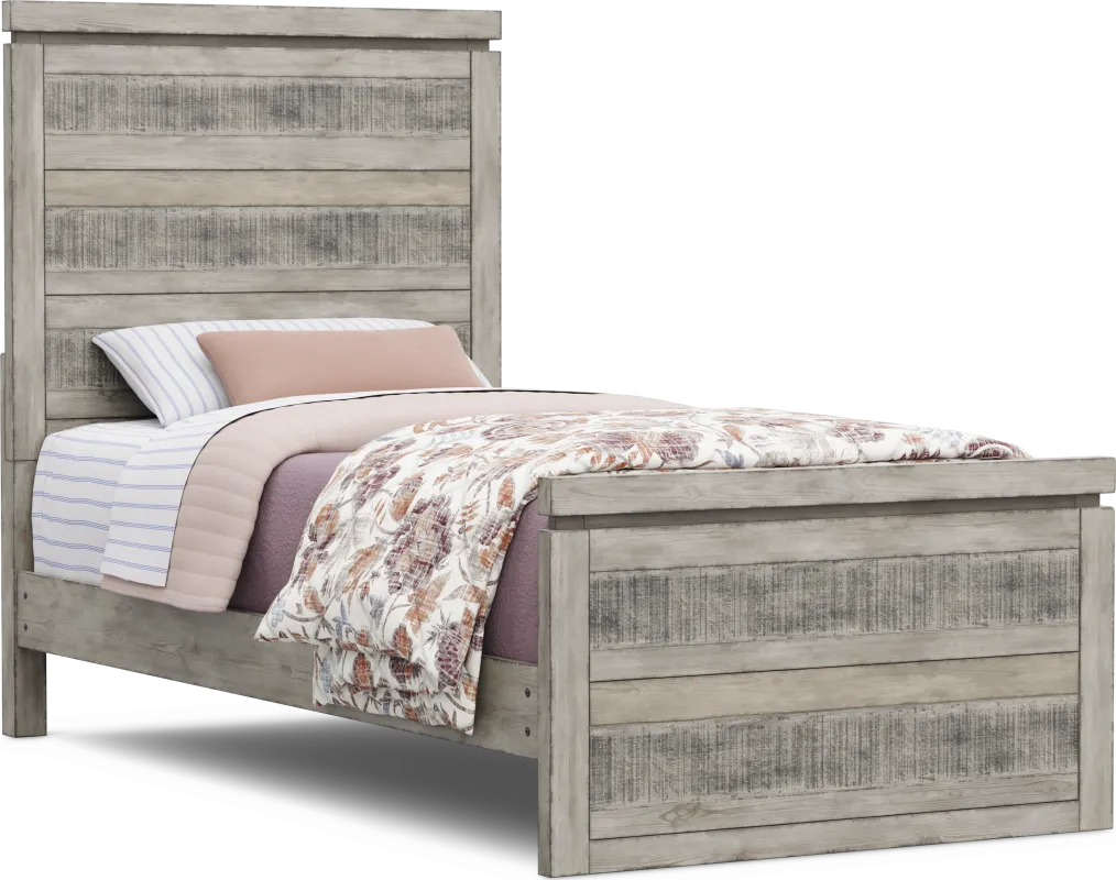 Kids Westover Hills Jr Gray Twin Panel Bed