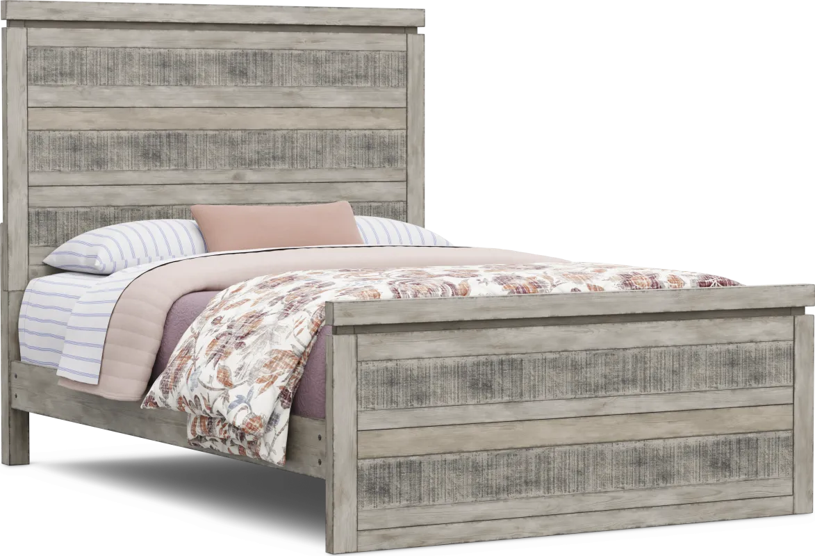 Kids Westover Hills Jr Gray Full Panel Bed