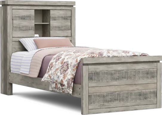 Kids Westover Hills Jr Gray Twin Bookcase Bed