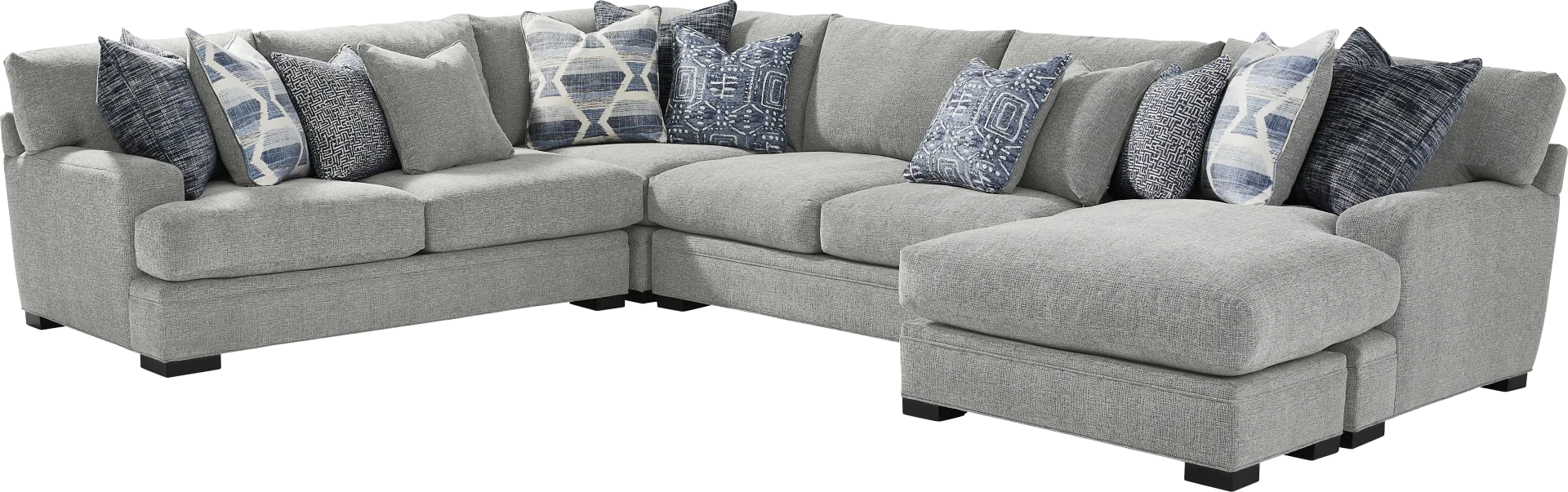 Bedford Park Gray 3 Pc Sectional with Chaise - Image 1