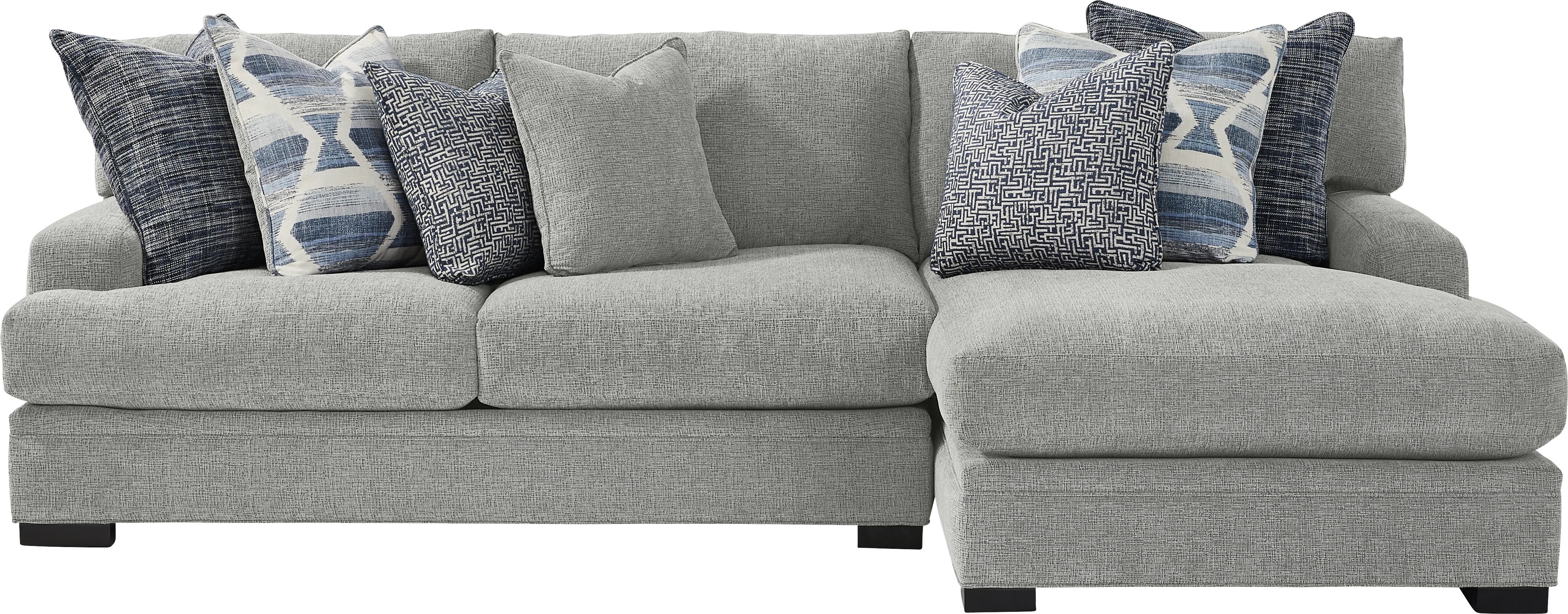 Bedford Park Gray 2 Pc Sectional with Chaise - Thumbnail - Image 1