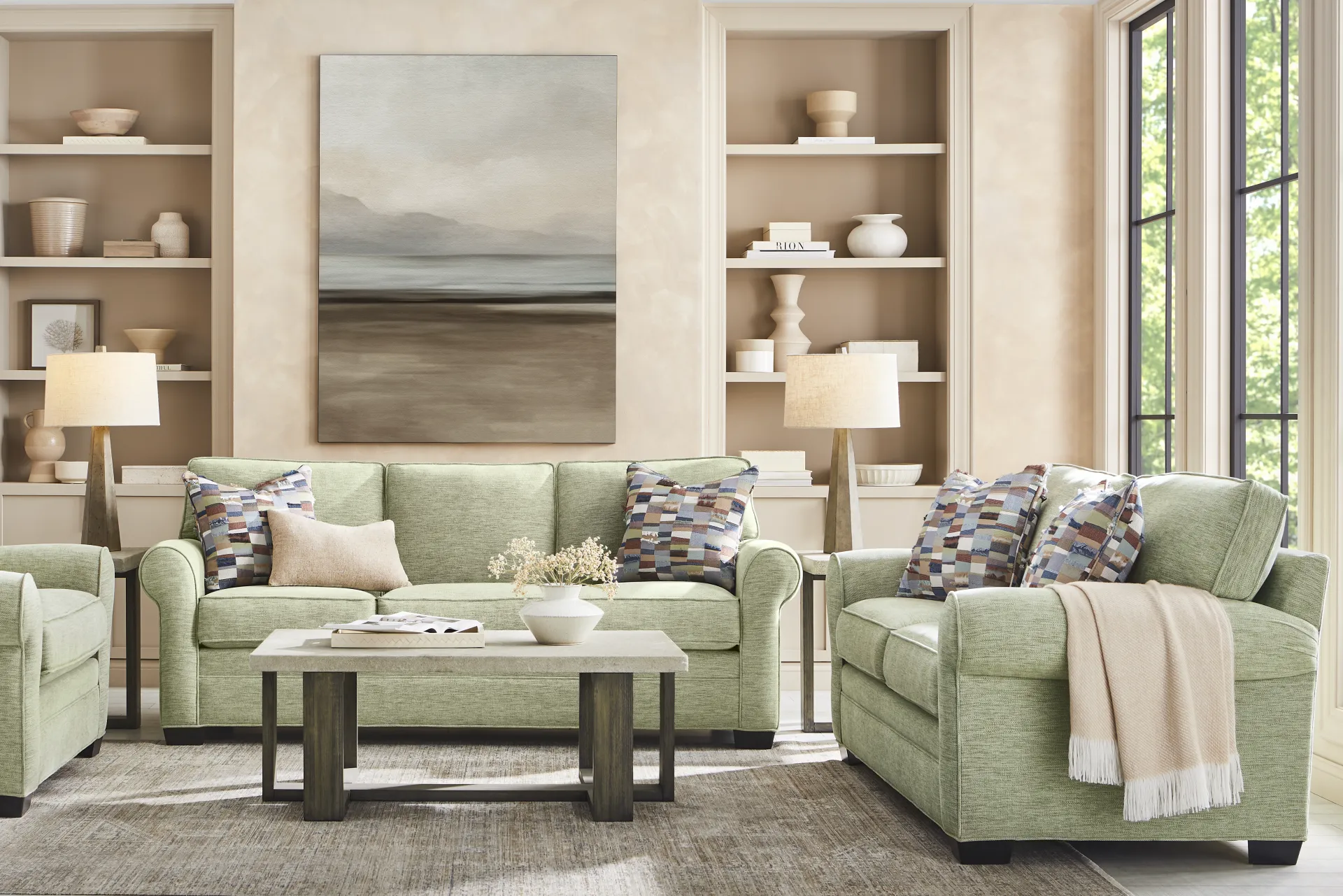 Bellingham Moss 8 Pc Living Room - Image 1