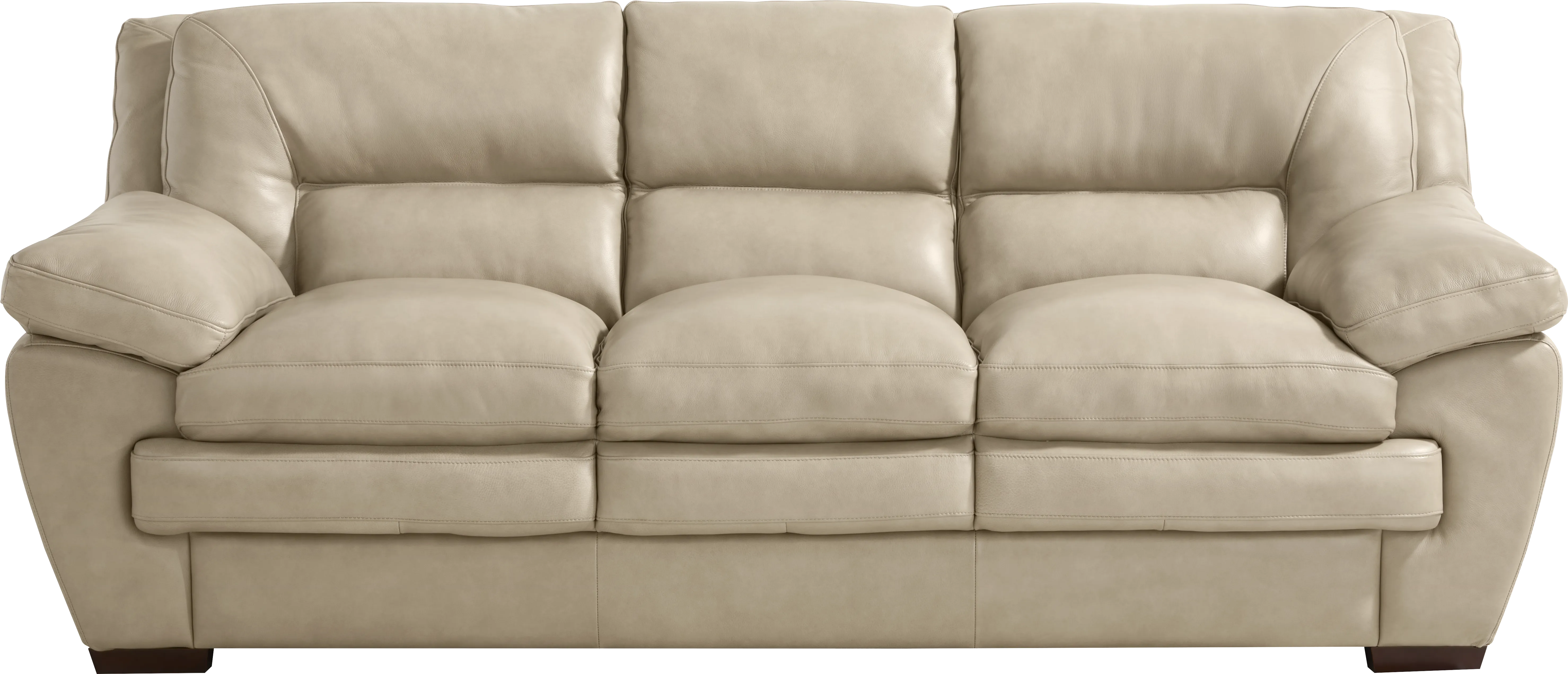 Hayworth Beige Leather 5 Pc Living Room - Thumbnail - Image 2