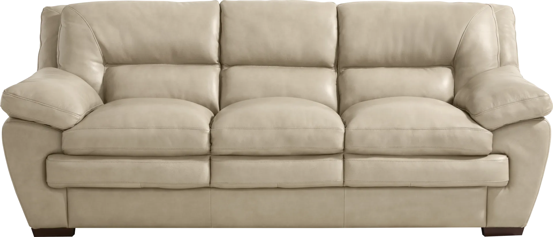 Hayworth Beige Leather 5 Pc Living Room - Image 2