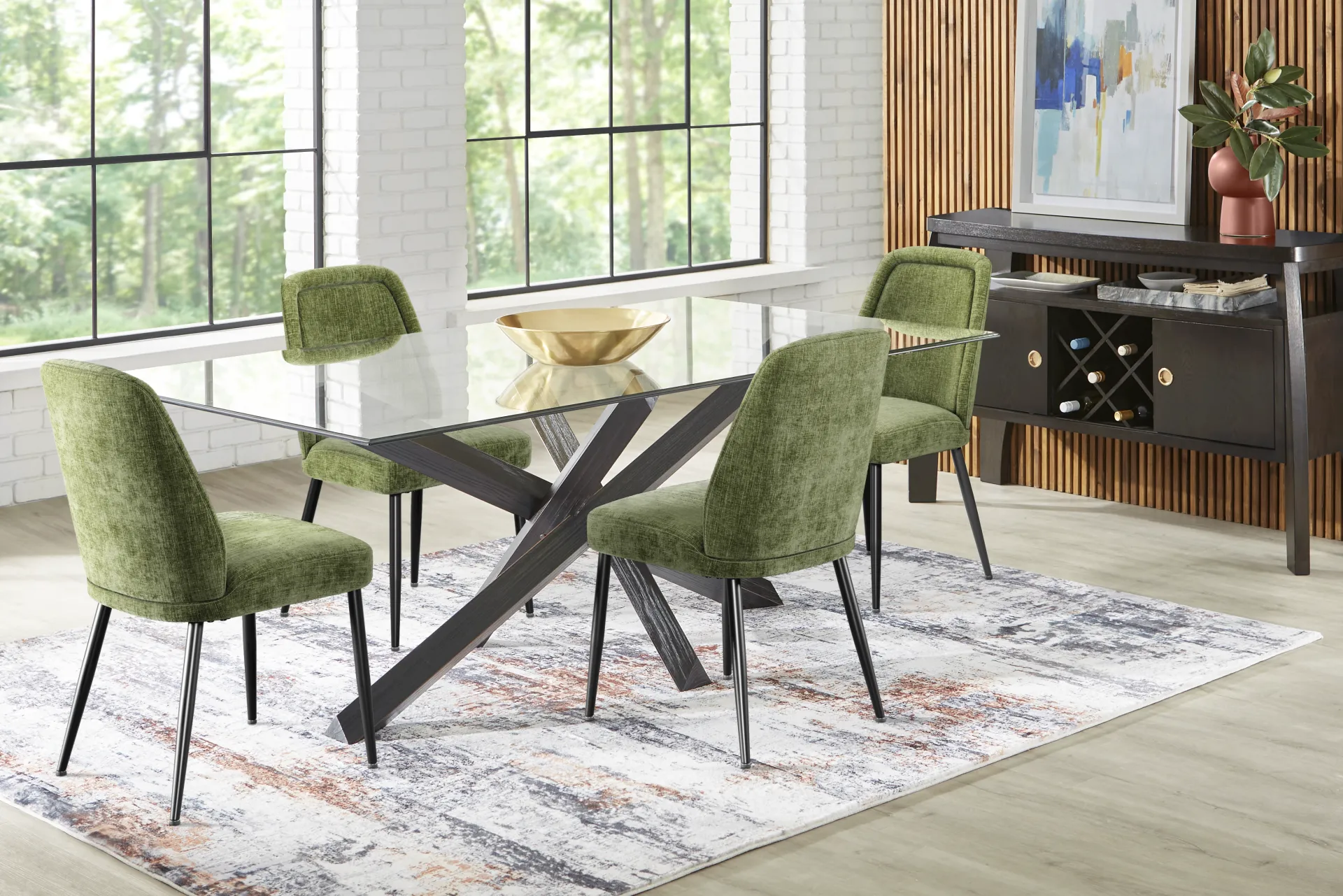 Sambuca Moss Upholstered Side Chair - Image 1