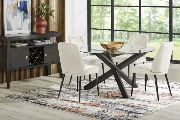 Axia Black 54" Round Dining Table