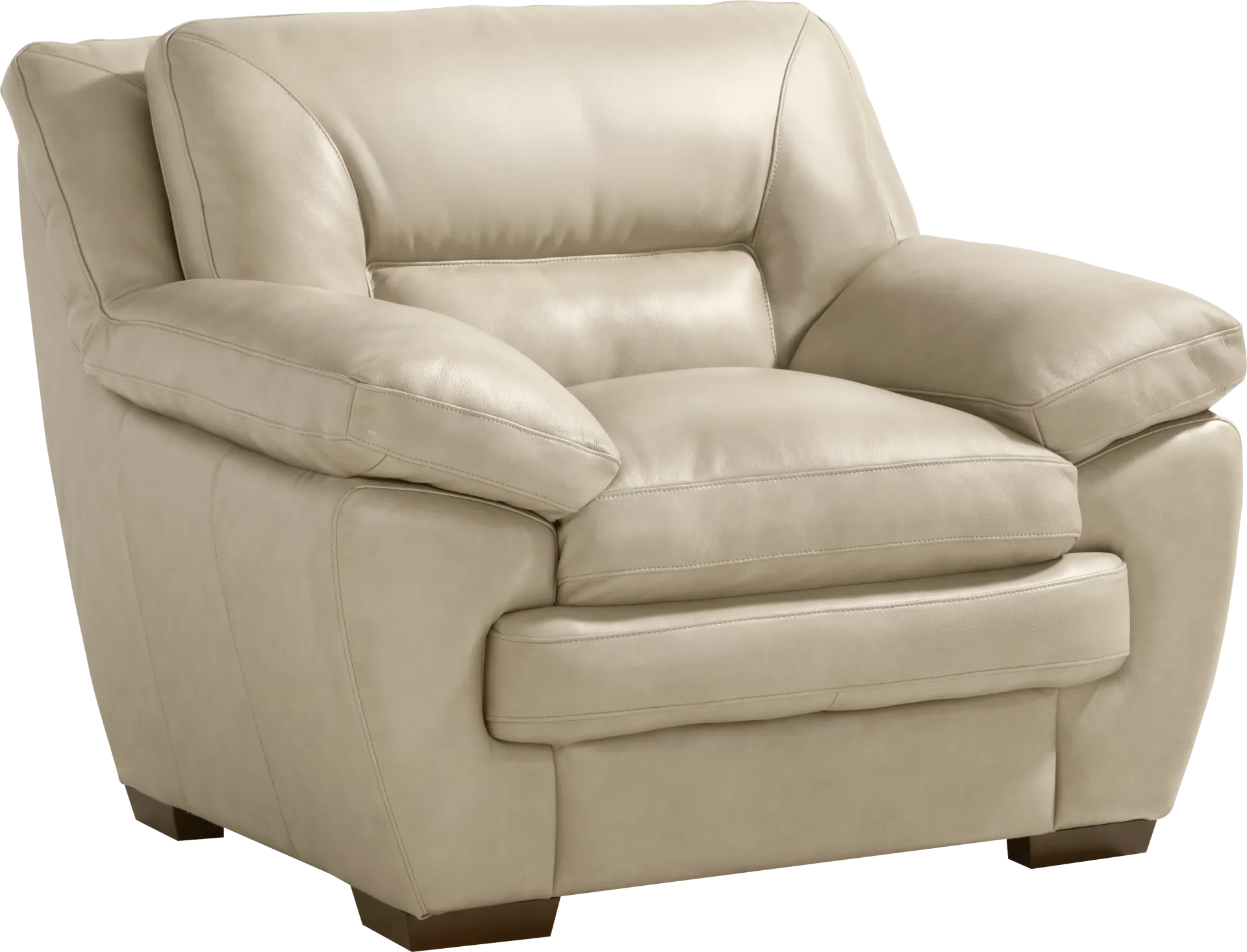 Hayworth Beige Leather 5 Pc Living Room - Image 7