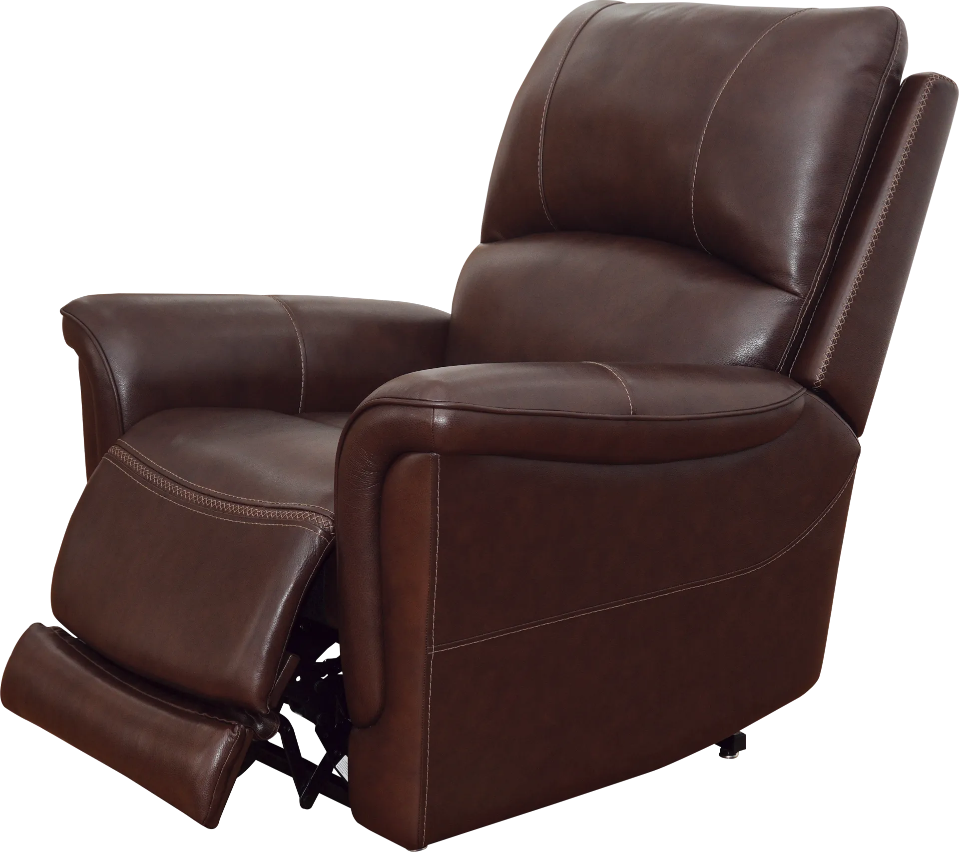 Castmore II Brown Leather Triple Power Lift Recliner - Image 1