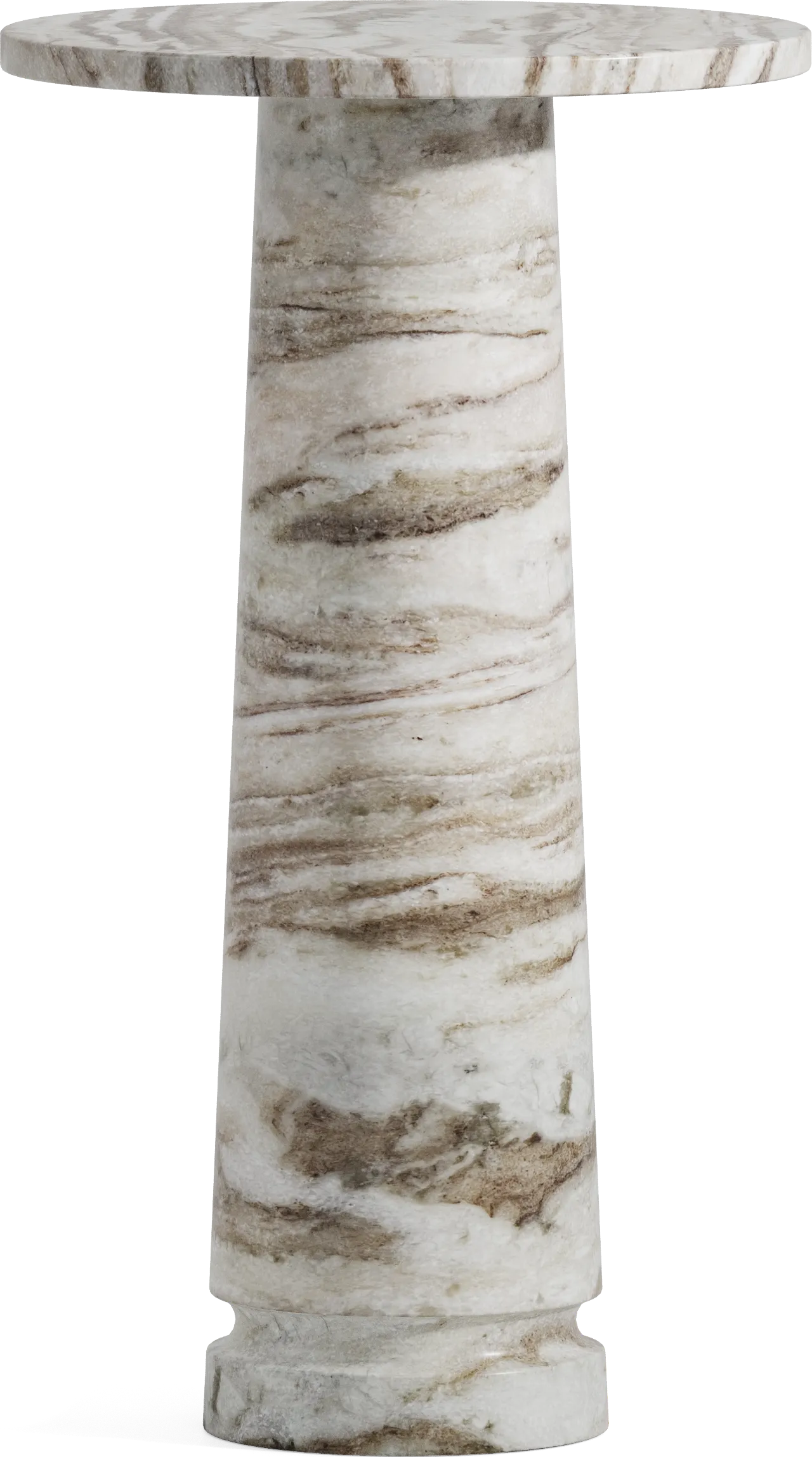 Zareen Brown Marble Accent Table - Image 1