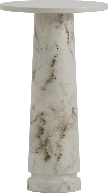 Zareen Off-White Marble Accent Table