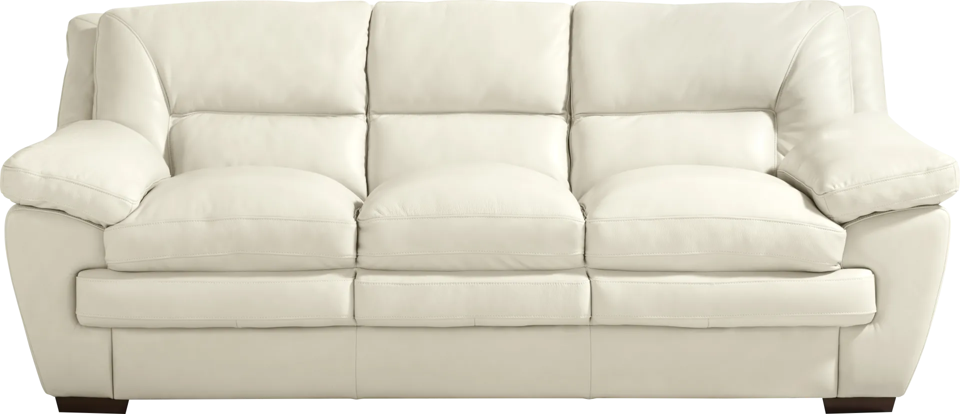 Hayworth Cream Leather Sofa - Image 1