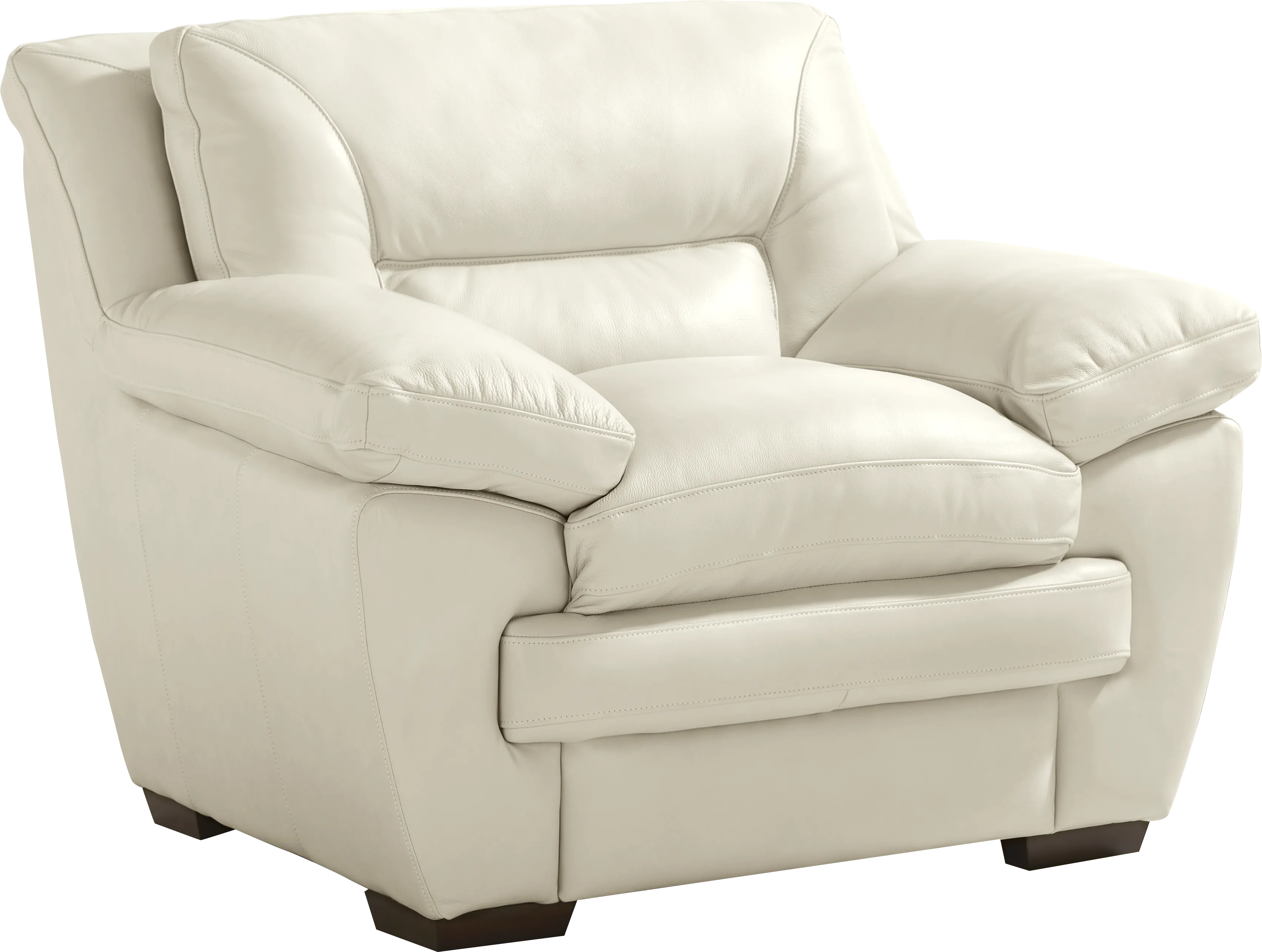 Hayworth Cream Leather Chair - Thumbnail - Image 1