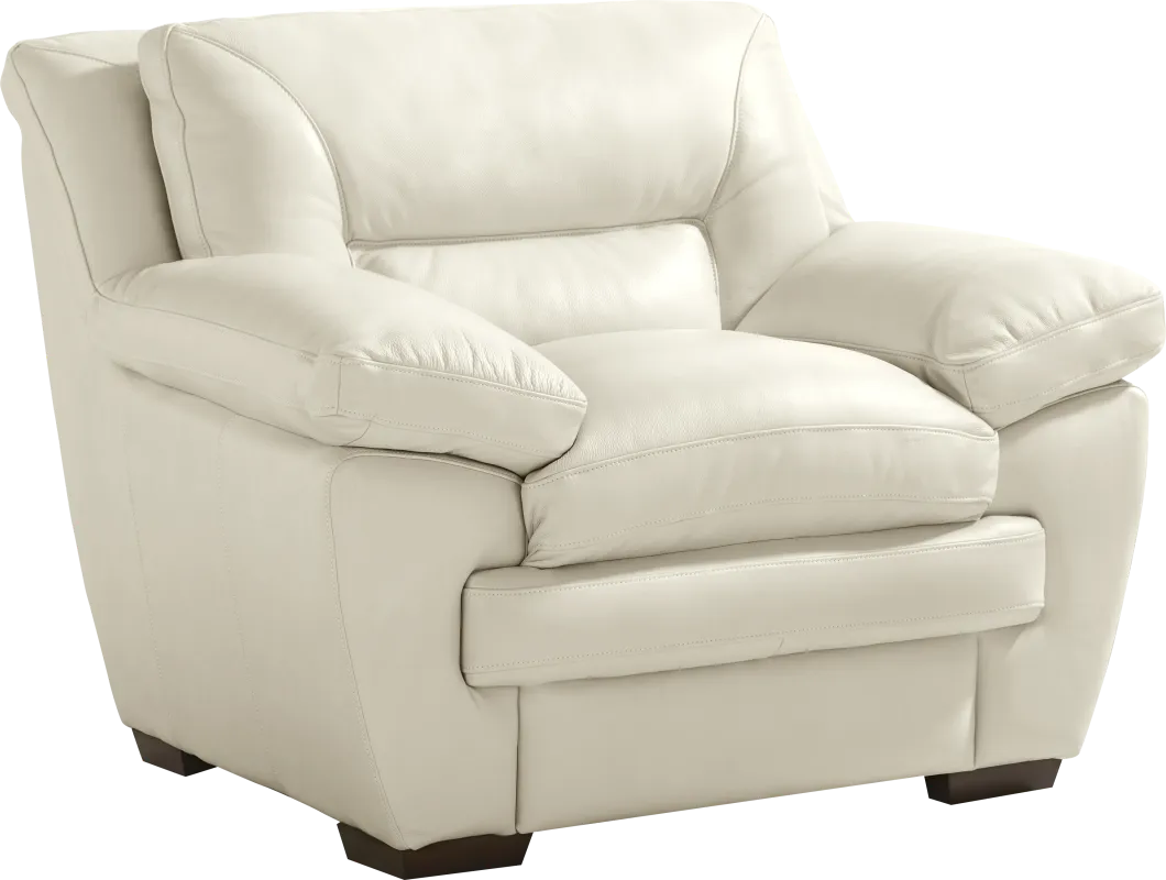 Hayworth Cream Leather Chair