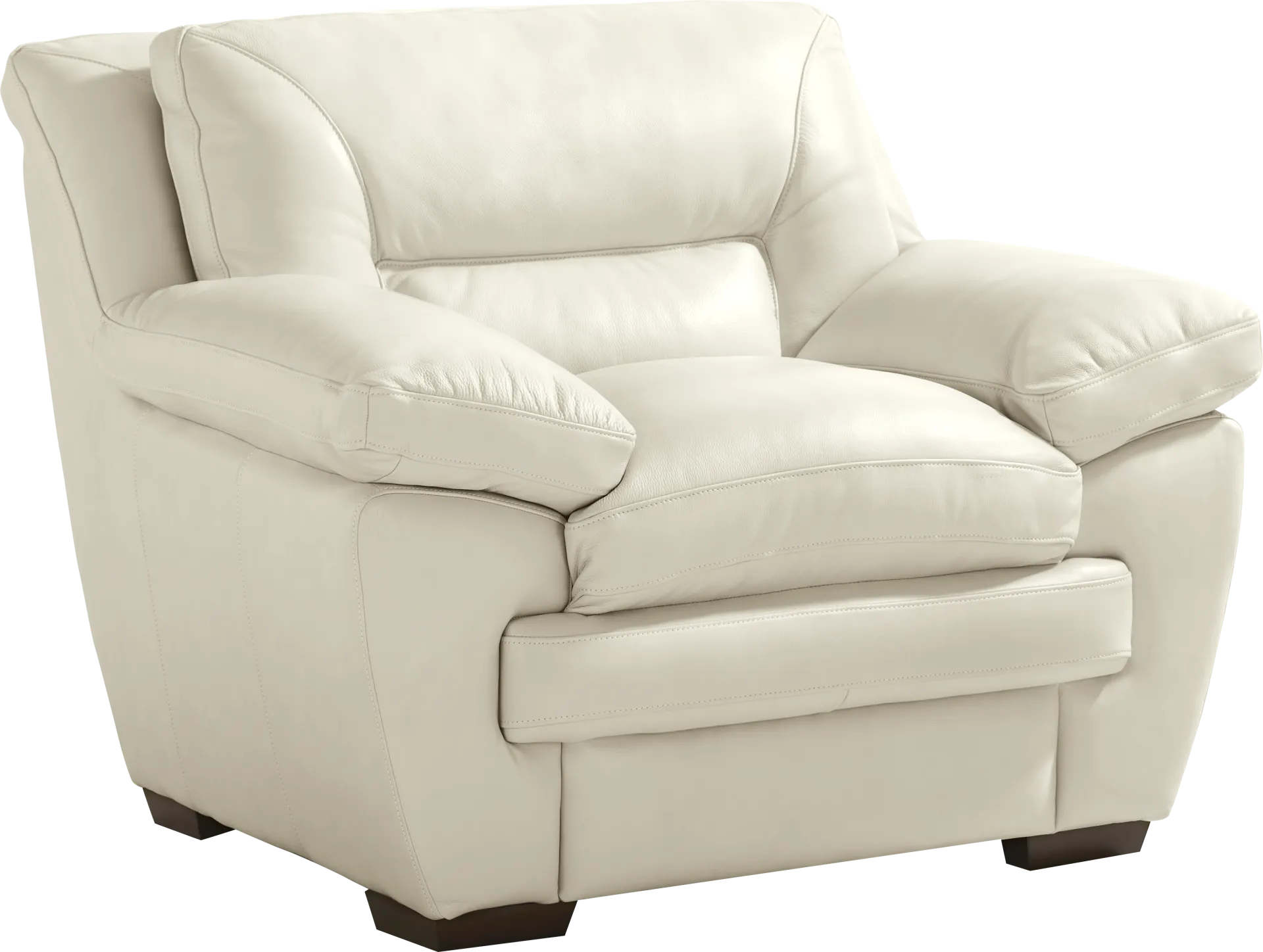 Hayworth Cream Leather Chair - Image 1