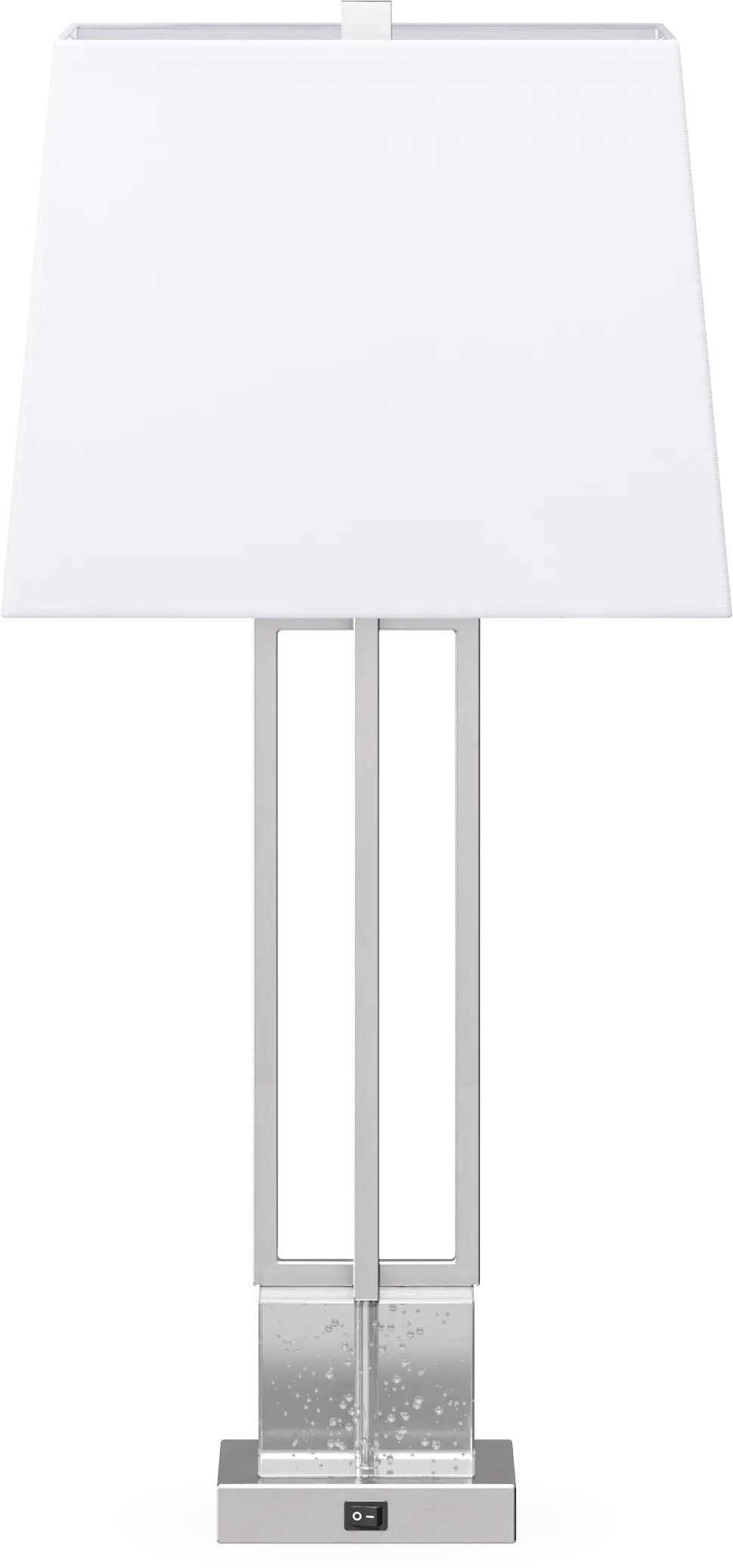 Crystal Falls Silver Lamp - Image 1