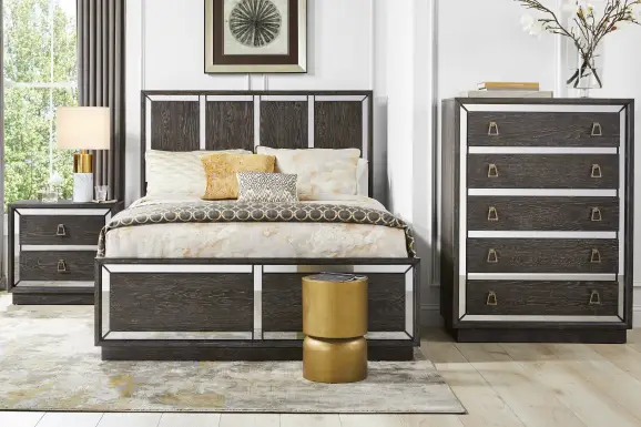 Savoy Creek Ash Gray 5 Pc Queen Panel Bedroom