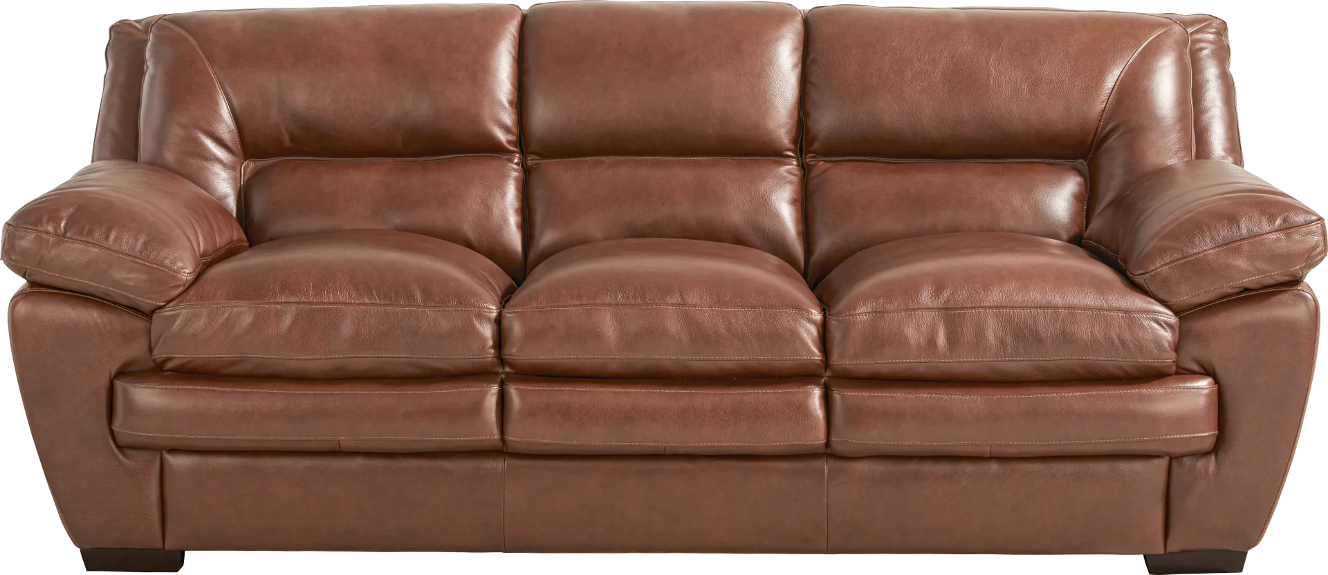 Hayworth Brown Leather Sofa - Image 1