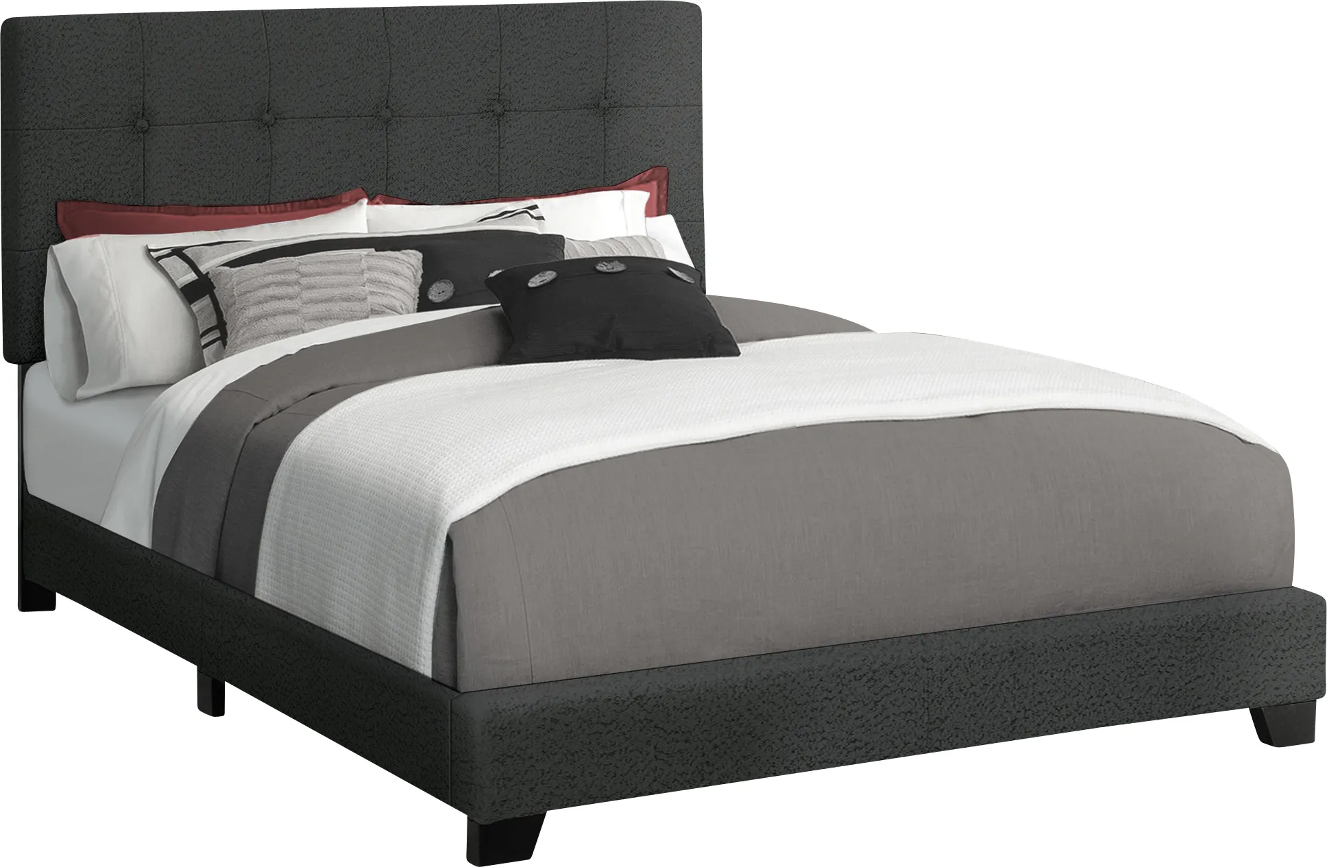 Gemmart Black Queen Bed - Thumbnail - Image 1