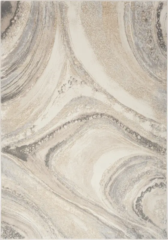 Dephia Cream/Gray 5'3 x 7'3 Rug