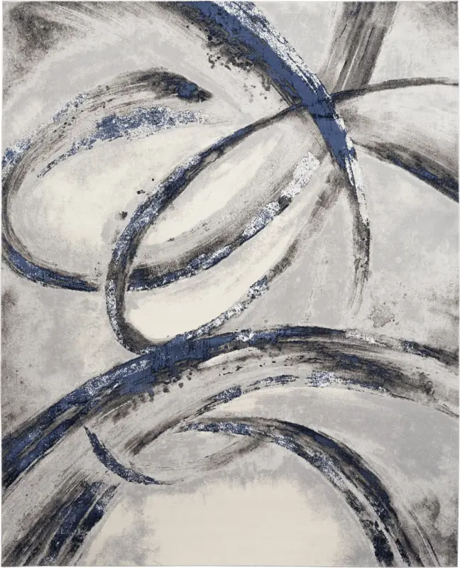 Brasix Gray/Navy 9' x 12' Rug