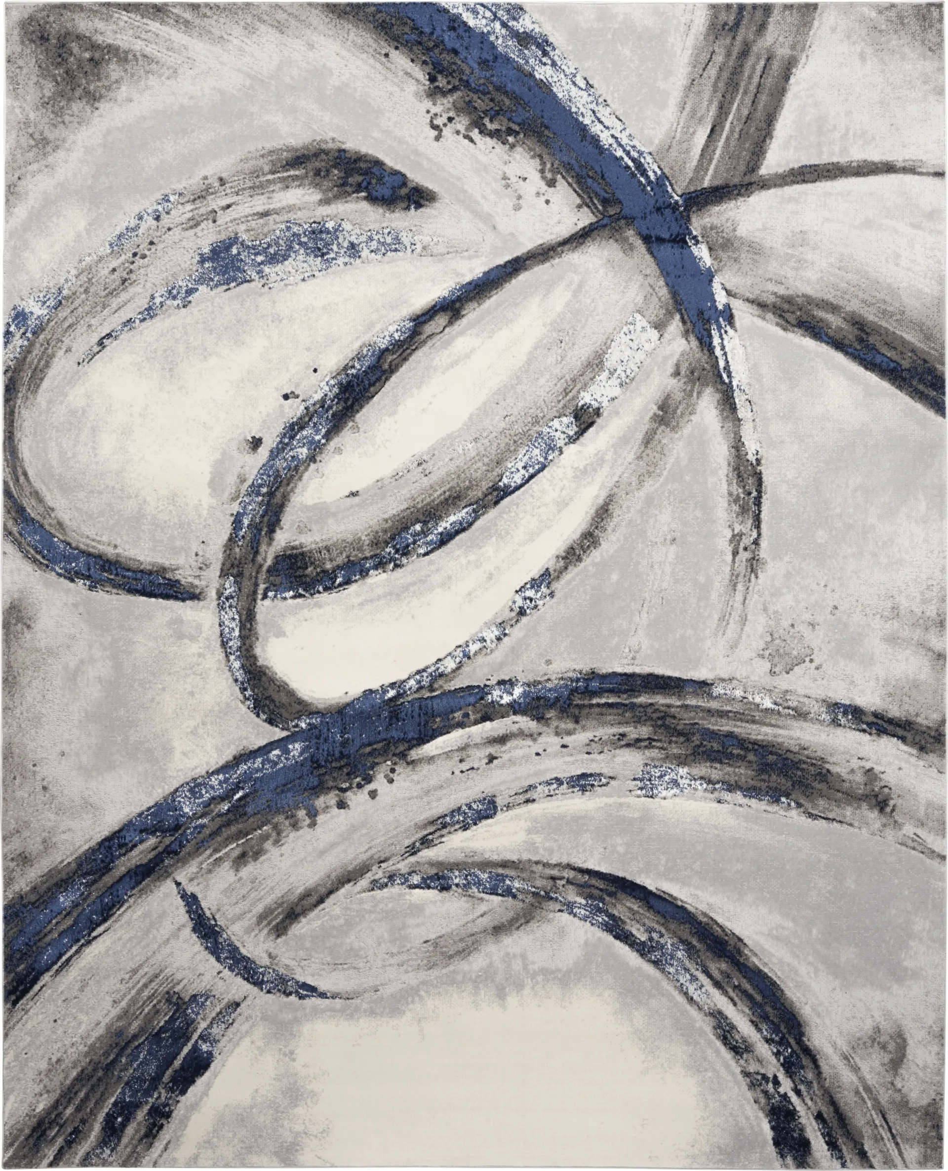 Brasix Gray/Navy 9' x 12' Rug - Image 1