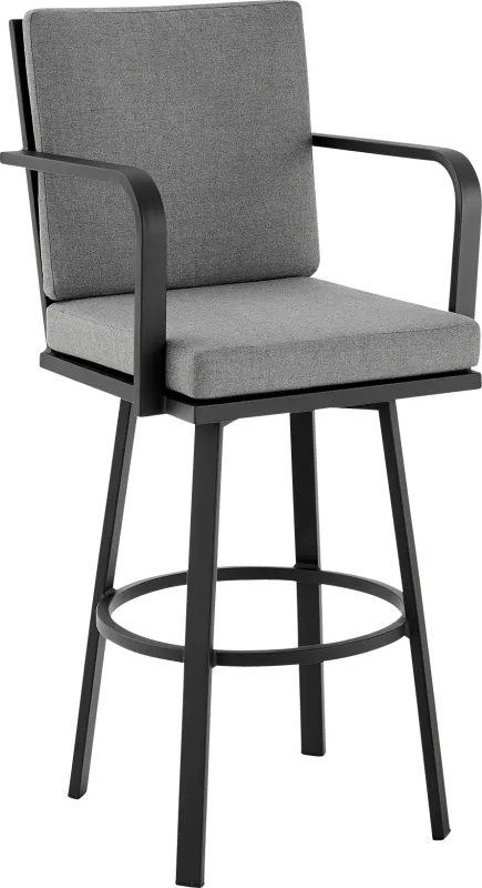 Outdoor Owlmart I Black and Gray Barstool