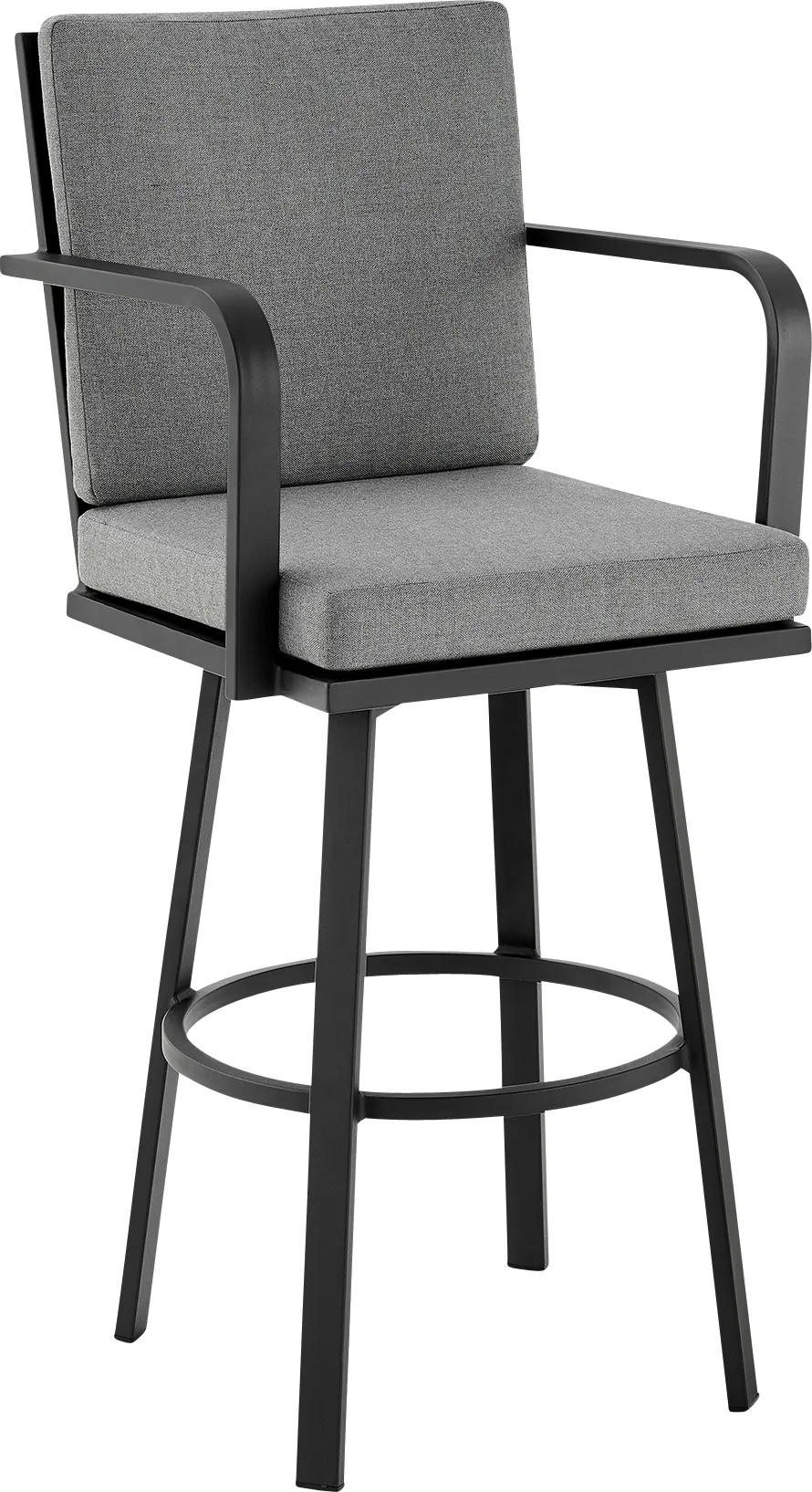 Outdoor Owlmart I Black and Gray Counter Height Stool - Image 1