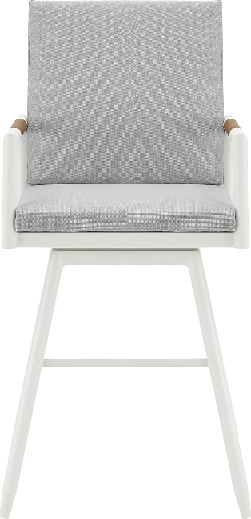 Outdoor Berrycords II Light Gray and White Barstool - Thumbnail - Image 1