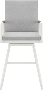Outdoor Berrycords II Light Gray and White Barstool