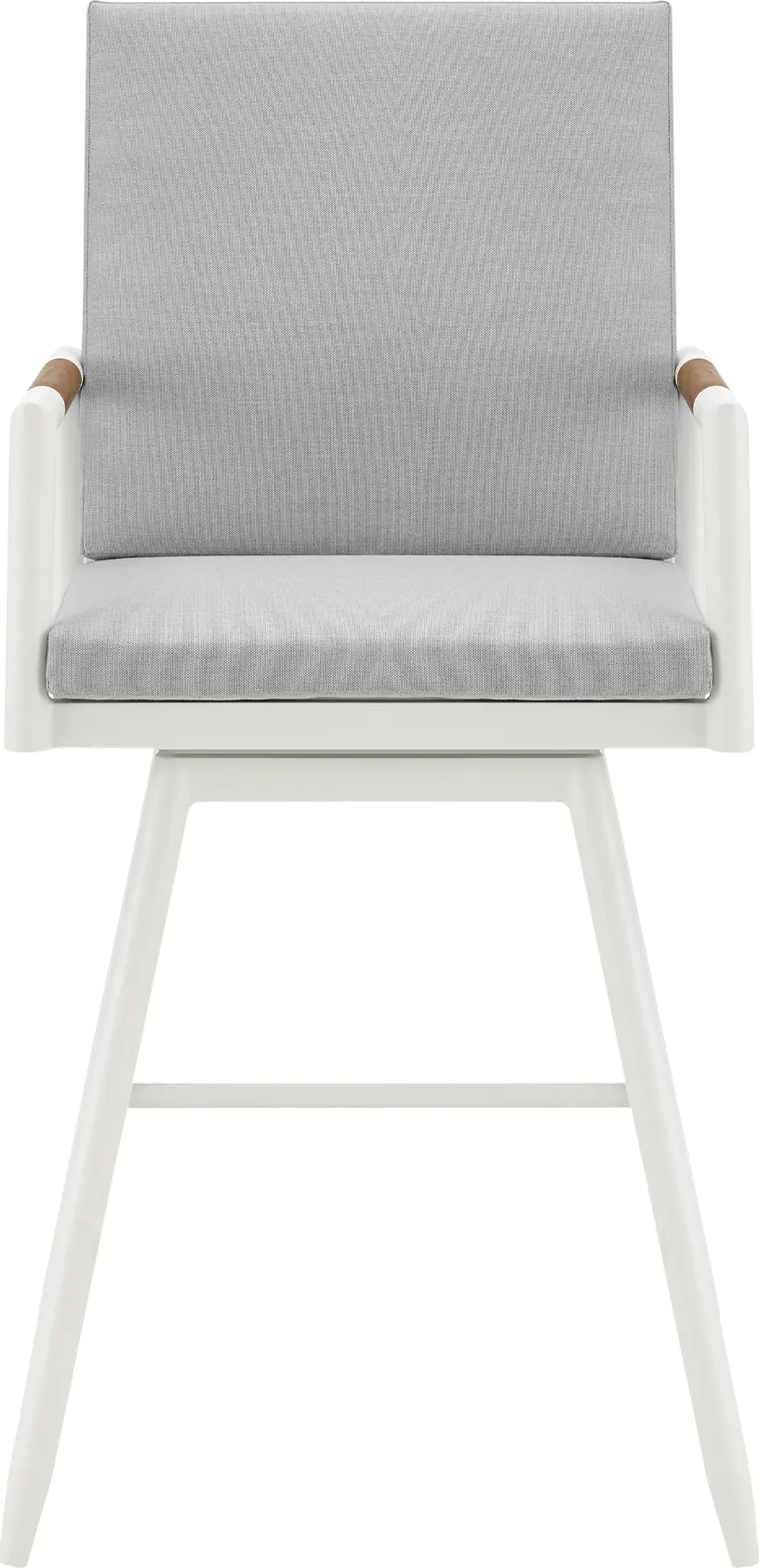 Outdoor Berrycords II Light Gray and White Barstool