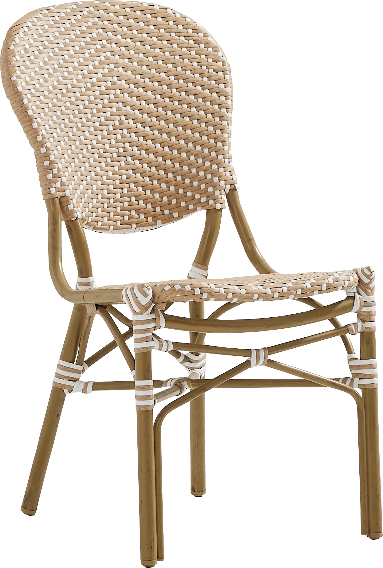 Juliette II White 5 Pc Outdoor Dining Set with Brown Chairs - Image 5