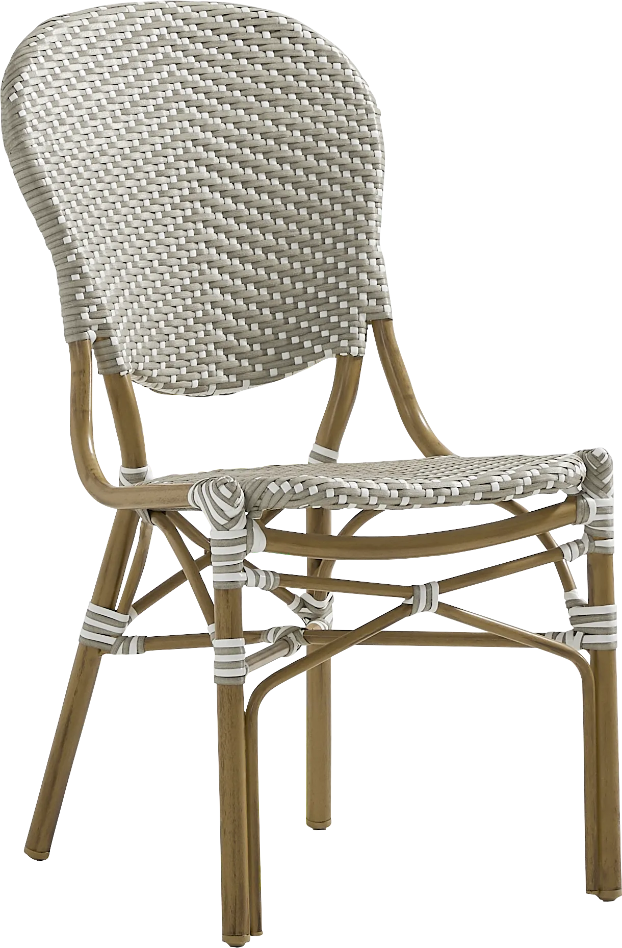 Juliette II White 3 Pc Outdoor Dining Set with Gray Chairs - Image 5