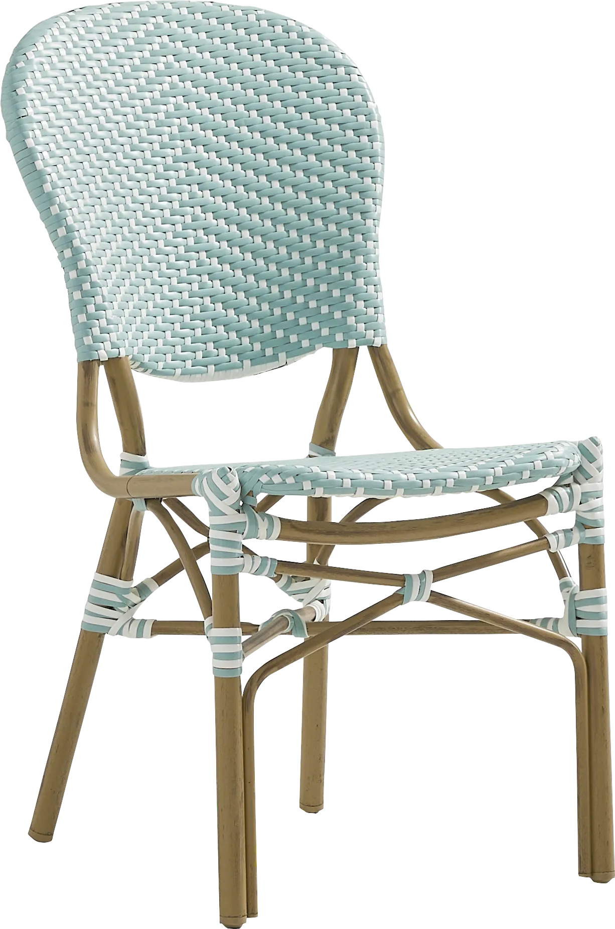 Juliette II White 3 Pc Outdoor Dining Set with Sky Chairs - Image 5