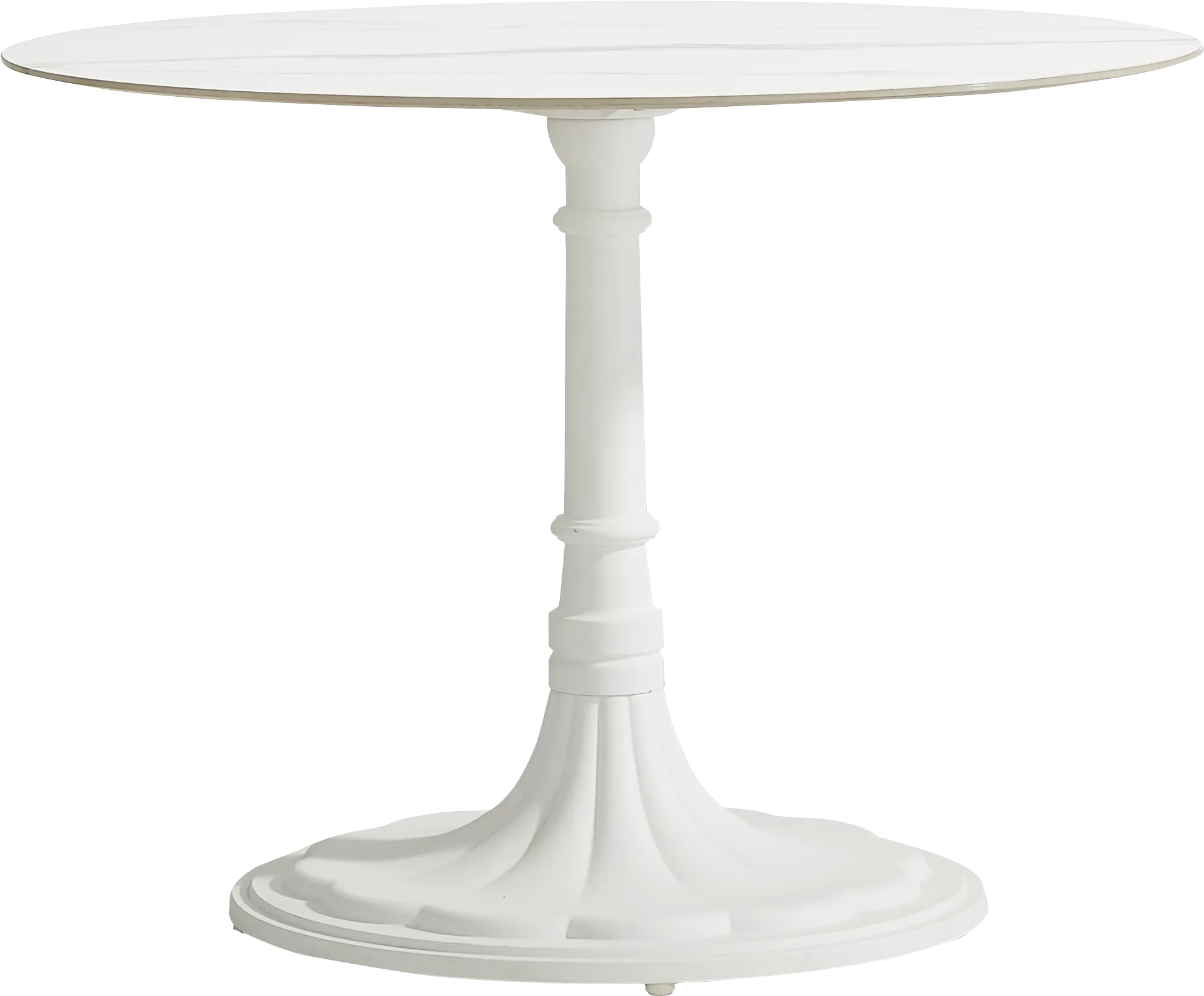 Juliette II White 5 Pc Outdoor Dining Set with Brown Chairs - Thumbnail - Image 2