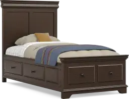 twin storage bed