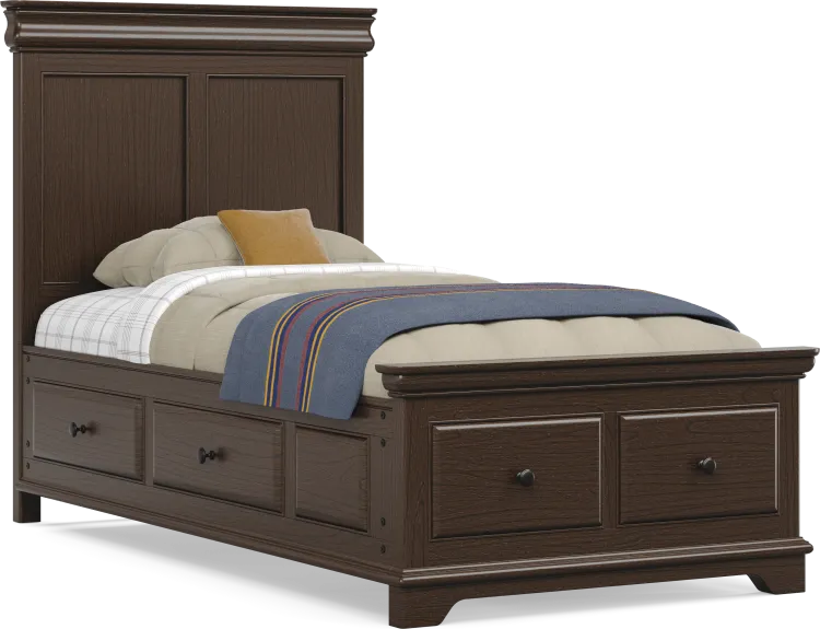 twin storage bed
